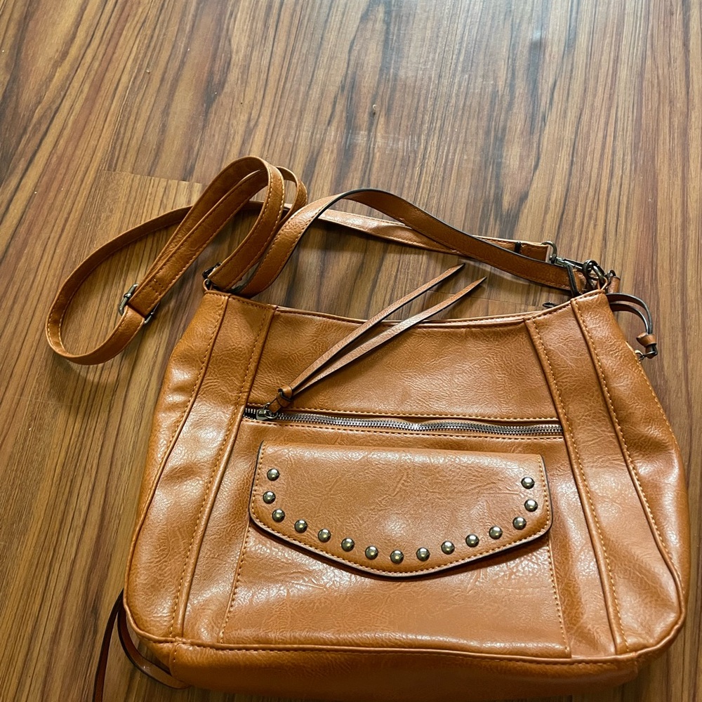 Sam & Hadley Tan Faux Leather Women's Bag
